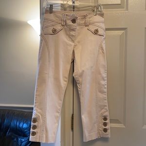 Crop twill pants